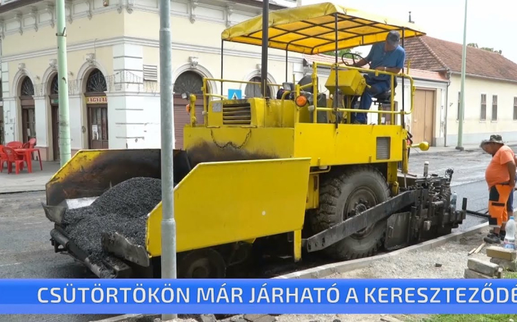 Csütörtökön már járható a kereszteződés