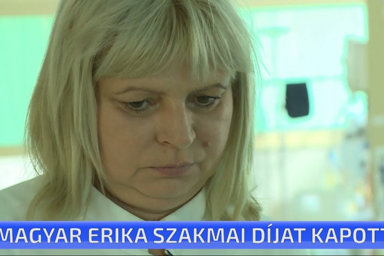 Szakmai díjat kapott Magyar Erika a Toldy Ferenc Kórház vezető ápolója