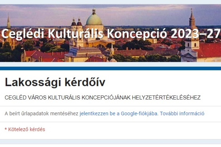 Lakossági kérdőív kulturális koncepció helyzetértékeléséhez