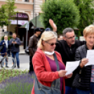 Éneklés a TV torony kilencedik emeletének teraszáról