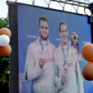 Vízilabda olimpikonok a főtéren