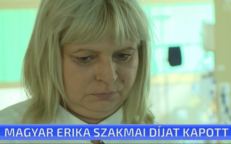 Szakmai díjat kapott Magyar Erika a Toldy Ferenc Kórház vezető ápolója