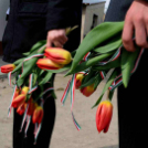 Koszorúzás a köztemetőben - Március 15.