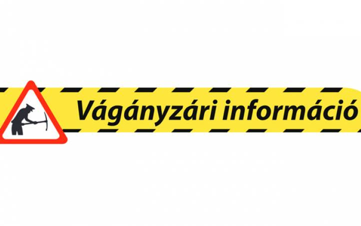 Vágányzári információ