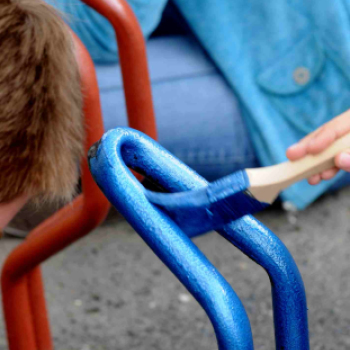 CIÖK kerékpártároló festés