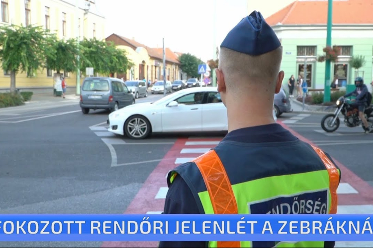Fokozott rendőri jelenlét a gyalogosátkelőknél