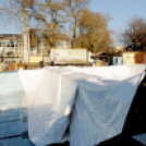 Városi Strandfürdő - Megérkezett a sátortető