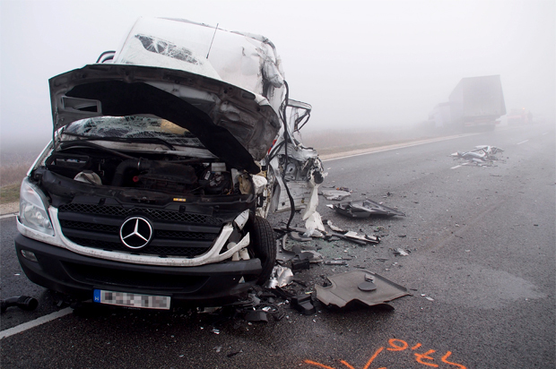 Frontális baleset Albertirsánál - FOTÓ