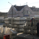 Városi Strandfürdő - járólapok építése