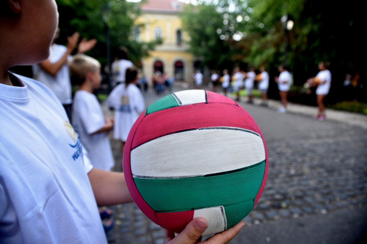 Vízilabda olimpikonok a főtéren