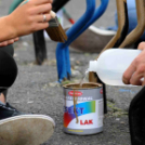 CIÖK kerékpártároló festés