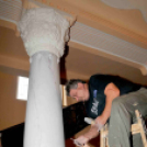 A múzeum lépcsőházának festése