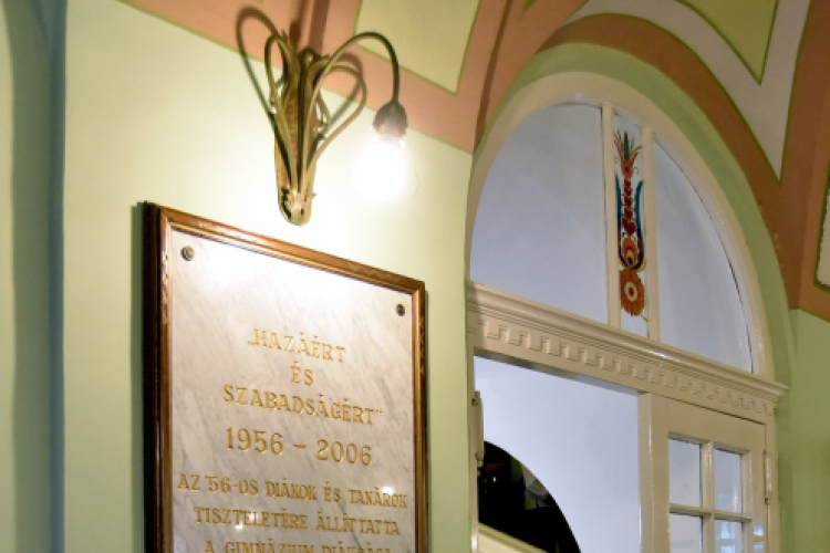 Forradalmi emléknap a gimnáziumban