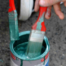 CIÖK kerékpártároló festés