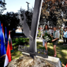 Megemlékezés a vasútállomáson