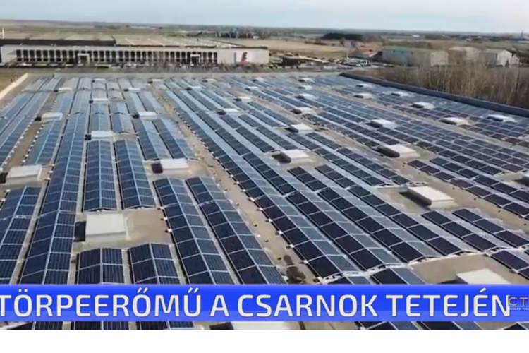 Törpeerőmű a csarnok tetején