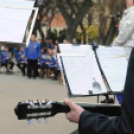 Kossuth szobor megkoszorúzása