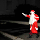 Ceglédi mikulás a templomtoronyból