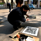 Cegléd első festett QR-kódja