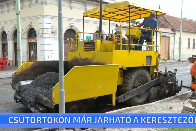 Csütörtökön már járható a kereszteződés