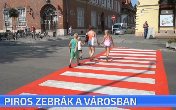 Figyelemfelkeltő zebrák a városban