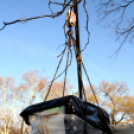 Városi Strandfürdő - Megérkezett a sátortető