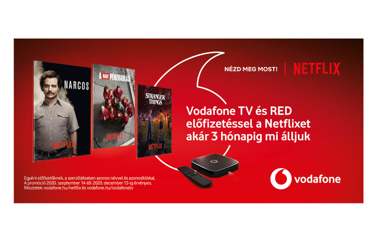 Netflix-szel hasít szeptembertől a Vodafone TV A tartalom-aggregátor Vodafone újabb innovációval robban be a tévés piacra