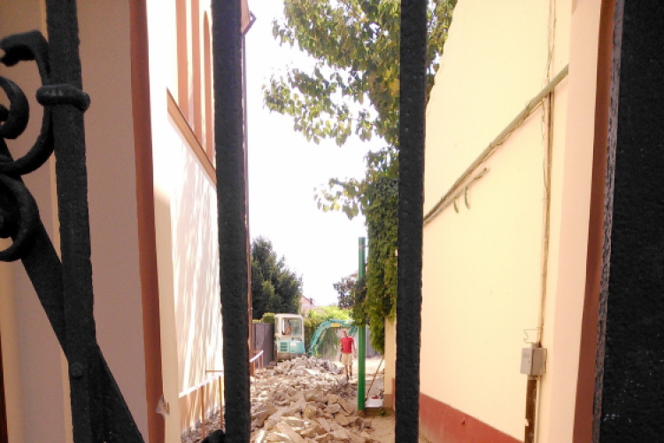 Munkálatok az Ordass Lajos közben