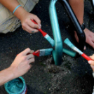 CIÖK kerékpártároló festés