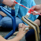 CIÖK kerékpártároló festés