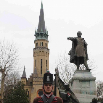 Kossuth szobor megkoszorúzása