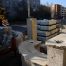 Városi Strandfürdő - járólapok építése