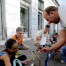 CIÖK kerékpártároló festés